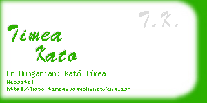 timea kato business card