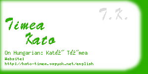 timea kato business card